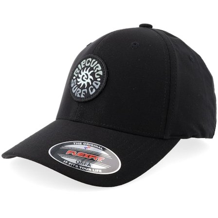 Rip Curl - Noir flexfit Casquette - Pacific Rinse Cap Black Flexfit @ Hatstore