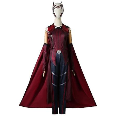 Marvel Superhelt Wanda Maximoff Scarlet Witch Cosplay Kostyme Kjole Antrekk Halloween Party Kostymer