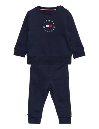 Baby Heritage Logo Set Sets Sweatsuits Blå Tommy Hilfiger