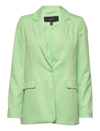 Vmnew Zelda L/S Blazer Exp Blazers Single Breasted Blazers Grøn Vero Moda