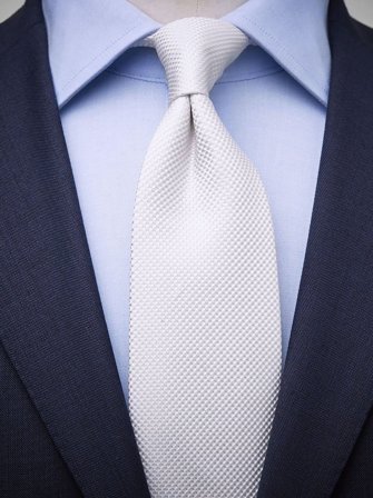 John Henric Men's Weiße Formelle Krawatte Size 8