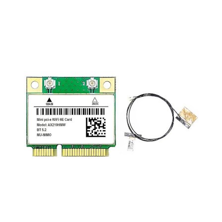 Ax210hmw Wifi-kortti+antenni Wifi 6e Mini Pci-e Ax210 802.11ax/ac 2.4g/5g/6ghz Bt5.2 Langaton sovitin