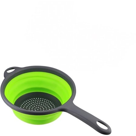 Sammenklappelig si med håndtag, fødevaresil, silikonesil, frugt- og grøntsagssil