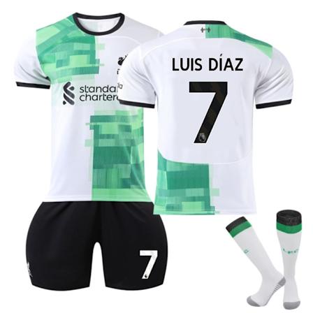 2324 Liverpool grøn udebanetrøje LUIS DIAZ Fodboldtrøje 26(140-150cm)