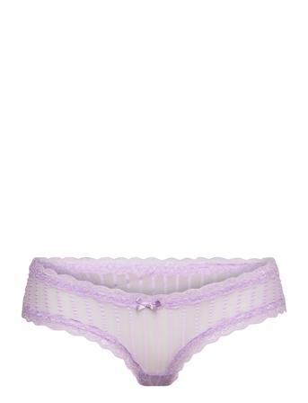 V-Shape Brasilian Stripe Mesh Stringtruse Undertøy Lilla Hunkemöller