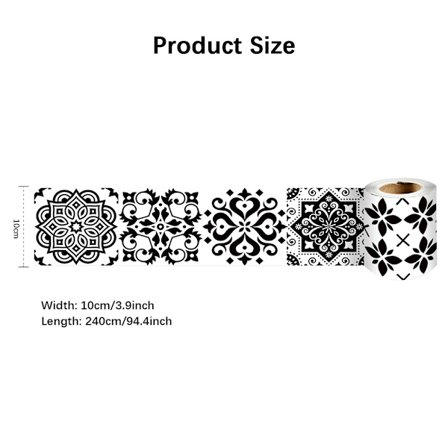 1PC Vintage Fliser Klistremerker Selvklebende Veggklistremerker Stue