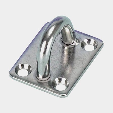 Fast padeye, rostfri, Ø6 mm, 4 hål