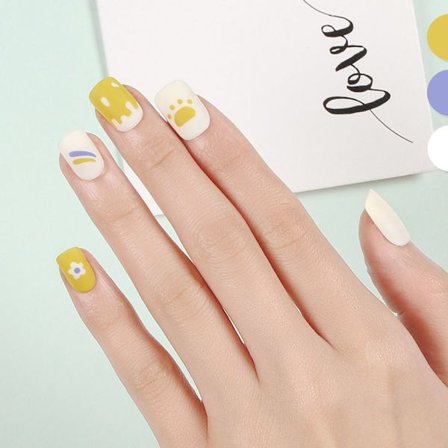 Fake Nails Square Head French