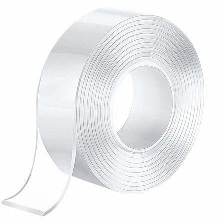 Genanvendelig Nano-klæbebånd, Nano-tape, Vaskbart sporløst klæbebånd, Anti-slip klæbebånd til glas, plast, papir osv. (5M)