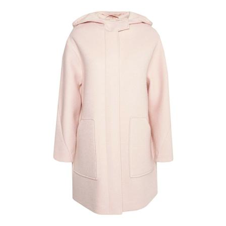 Max Mara Single-Breasted Coats Pink, Dame Uldfrakker