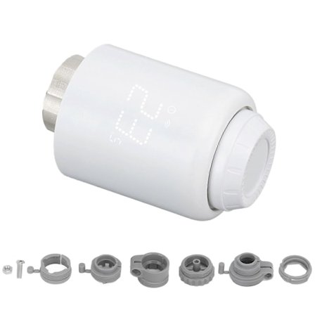 Smart Termostat Radiator Roterbar Skärm Programmerbar Schema Intelligent Radiatortermostatventil för Zigbee