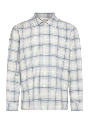 Slhrlxedwin Check Light Overshirt Blue Selected