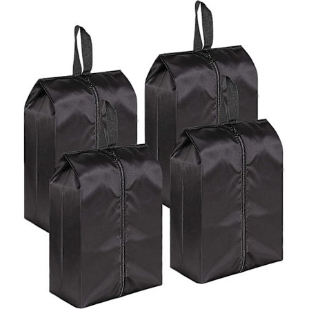 4 Bärbara Resväskor i Nylon för Skor, Dammsäkra Skoförvaringspåsar med Dragkedja