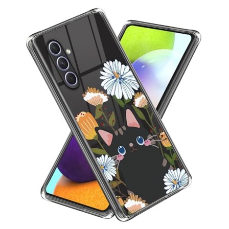 Deco Samsung Galaxy A34 5G Suojakotelo - Flower / Kissa