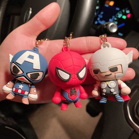 Spider Man nyckelring kapten + Spider Man + Thor (tre delar set) - on stock
