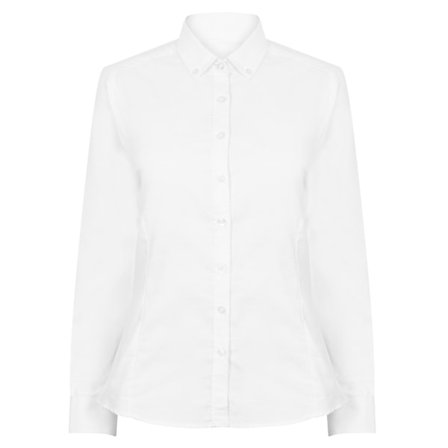 Henbury Dam/Damer Modern Långärmad Oxford Skjorta 3XL Vit