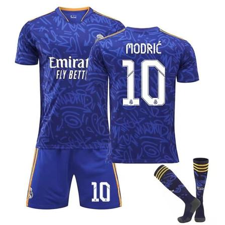 Real Madrid Borta Kungliga Fotbollströjor Fotbollströja T-shirt 22/23 10Modric 18(100-110CM)