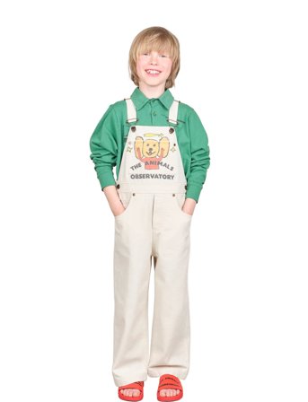 THE ANIMALS OBSERVATORY Mule Kid Dungarees Raw White - Cream - 6 Y