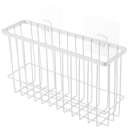 Dekorativ oppbevaringskurv Metallgitter Hylle Pot DIY Sovesal Veggmontert Jernramme Hengende Oppbevaring B