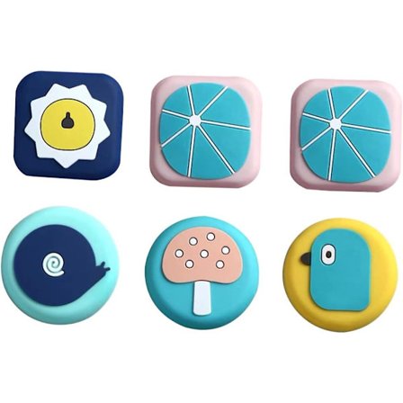 6 Stycken Antikollisionsdekaler Skyddsmatta Dörrhandtagsstötfångare Dörrskydd Dörrstopp Möbelkuddar Väggskydd Väggskydd Ritning