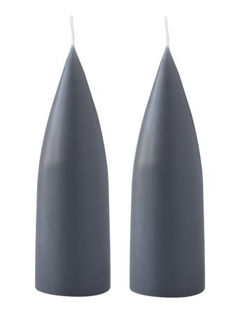 Hand Dipped C -Shaped Candles, 2 Pack Home Decoration Candles Block Candles Grey Kunstindustrien