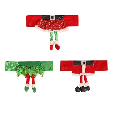 3 PCS ensembles de chaises de Noël nouvelle ceinture de père Noël ensembles de chaises Elfes de Noël ensembles de chaises jupes de filles ensembles de