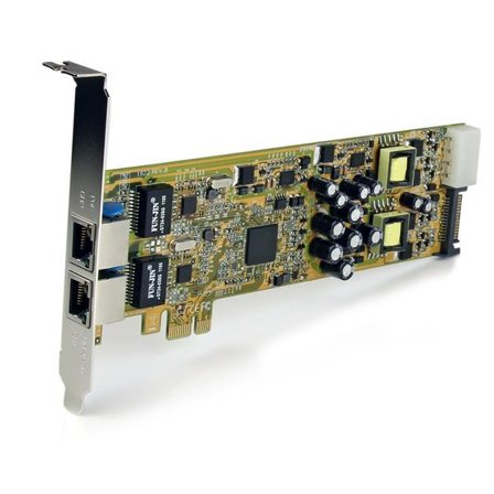 StarTech Dual Port PCI Express Gigabit Ethernet Network Card Adapter - 2 Port PCIe NIC 10/100/100 Server Adapter with PoE PSE (ST2000PEXPSE) -