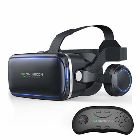VR Headset Virtual Reality 3D Briller Med Fjernbetjening