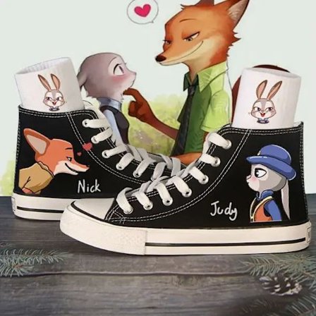 Disney Zootopia Nick Judy Canvas Sko Tegneserie Nye Herre-/damesko Høyhælte Sneakers Sommer Allsidige Par Sko Bursdagsgave