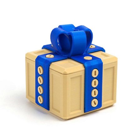 25-26 Irriterende Gaveeske med Skruer, Irriterende Gaveeske med Vrilager, 3D-Printet Spøk Skrueeske Gave til Barn Voksne