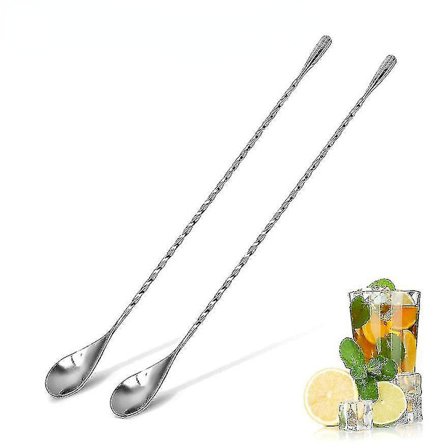 Spiral Muddler- og Røre-skje i Rustfritt Stål for Cocktailbar