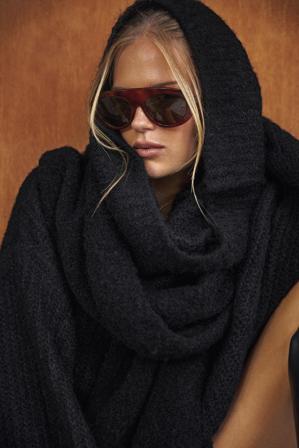 The Hanna Schönberg Edit Pull oversize en maille à épaules dénudées - Pulls Oversize - Noir - XL (EU 46)