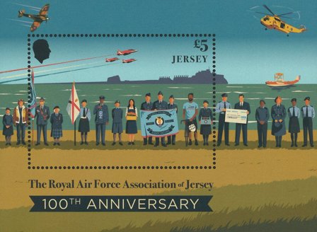 Jersey - Royal Air Force - Postfrisk miniark