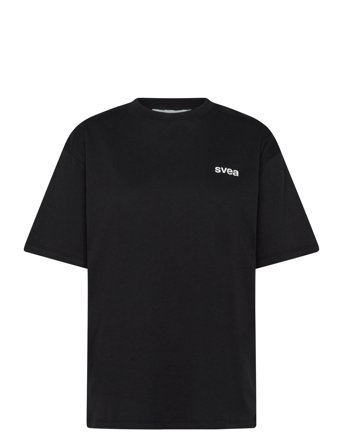 Svea Swaustin Boxy Ss T-Shirt - Black - M