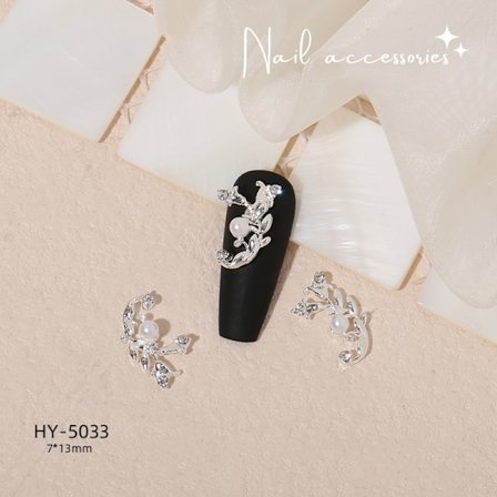 3st Nail Art Charm 3D Butterfly Moon Rhinestones Love Nail Dri