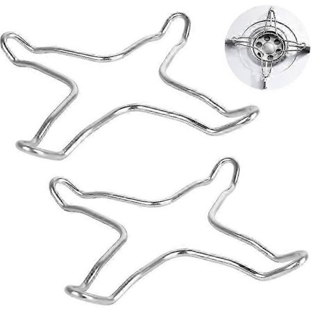 2 stk. Gassreduseringssett, Gassredusering i rustfritt stål for kokeplate, komfyr, kokeplate, stativ, wokholder, gassgryte