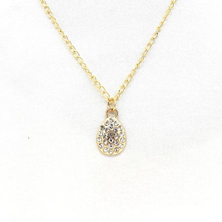 Diamond waterdrop pendant Classical style necklace gold