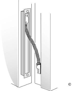 ASSA Abloy EA280 Ylivientisuoja 287 mm, kiiltokromi, Ovien & ikkunoiden lisätarvikkeet