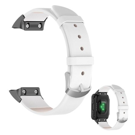 Enkelt klockarmband i läder för Garmin Watch - Vit