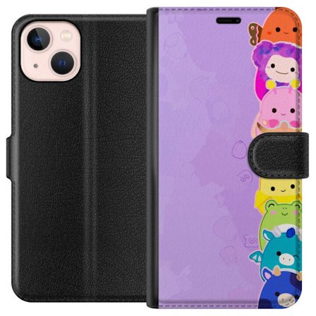 Kompatibelt Lommeboketui til Apple iPhone 13 Mørk silhuett av Jesus med tornekroner mot svart bakgrunn med sterk kontrast og hvit typografi