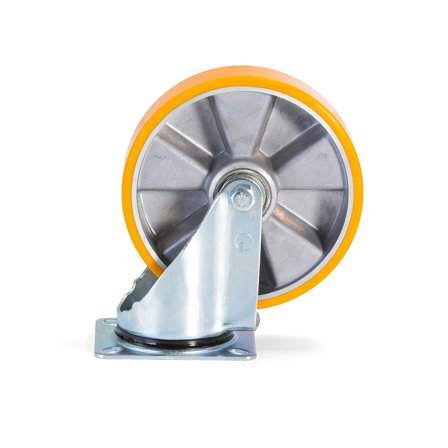 Lenkrolle, 200 x 50 mm, TK 400 kg, Polyurethan