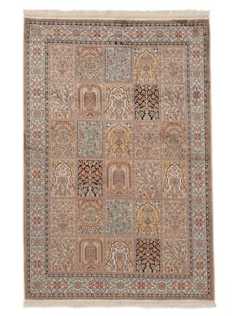 Médaillon Petit Cachemire Pure Soie Tapis 125X188 Soie