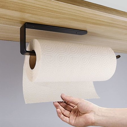 Køkkenrulleholder Selvklæbende Køkkenpapirholder Rulleholder Vægmontering Til Køkken Og Badeværelse, Ingen Boring