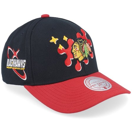 Mitchell & Ness - Negro adjustable Gorra - Chicago Blackhawks Groove Drip Pro Black/Red Adjustable @ Hatstore