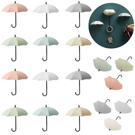 Klæbende vægkrog 18 stk. Multifunktionelle kroge Dekorative vægophængskroge Vægkrogsklistermærke Håndklædekrog