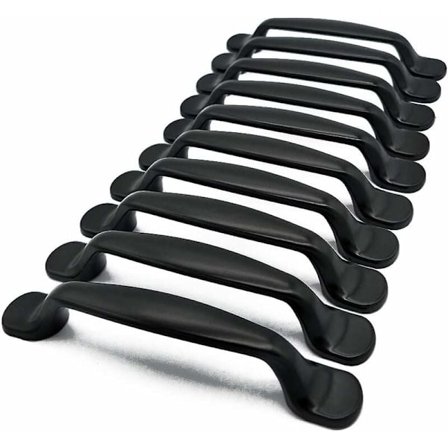 10x 96mm mustat keittiön kaapin oven vetimet kaapin laatikko makuuhuone