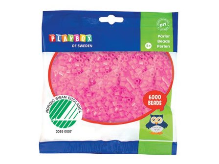 PLAYBOX Rörpärlor rosa 6000/fp - Lyreco - Skola och förskola - Hobbymaterial - Nabbipärlor - Rörpärlor