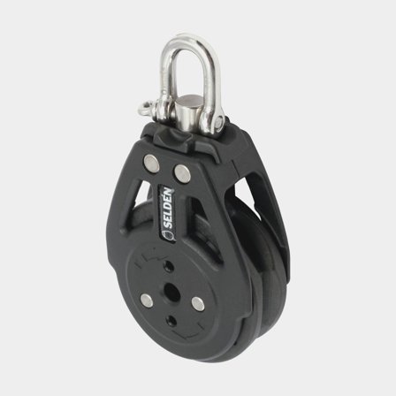 Enkelspærreblok med sjækkel Seldén ARB 45, roterende, passer liner Ø4 - 8 mm