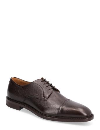 Lisbonw_Derb_Grct Shoes Business Laced Shoes Brun BOSS