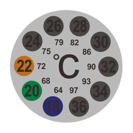 Rund Temperaturklistremerke Termometer Strip Selvklebende For Akvarium Vin Krukke 10x